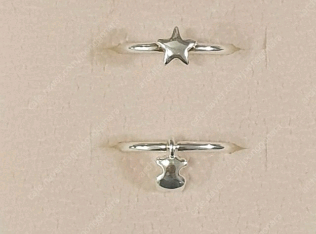 TOUS 별, 곰 실버반지 12호 총2개 일괄--2