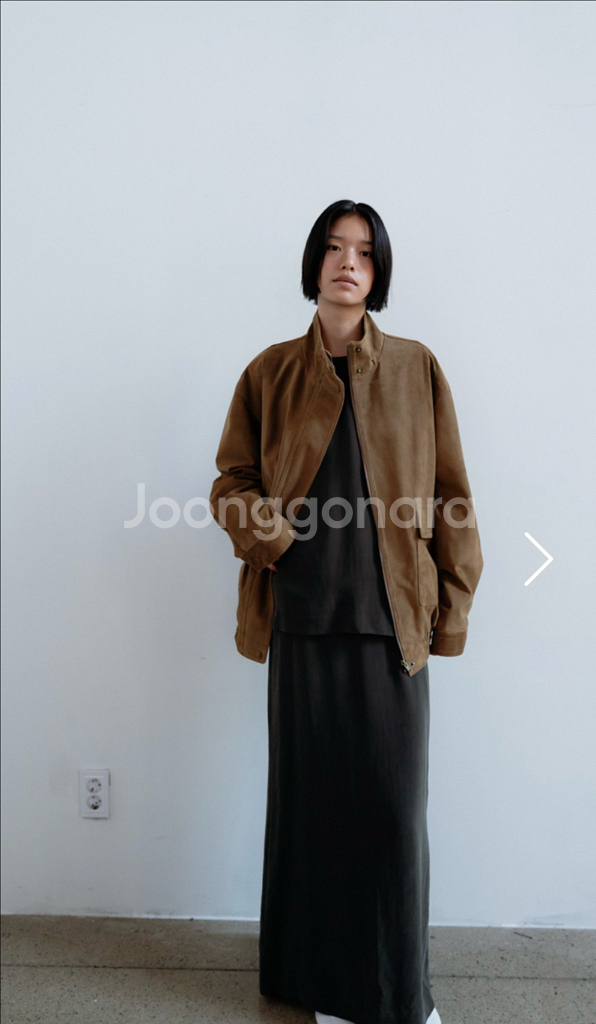 모노하 레더 자켓 새상품 카멜 컬러--2