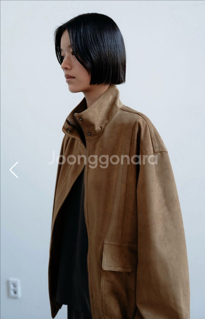 모노하 레더 자켓 새상품 카멜 컬러--1