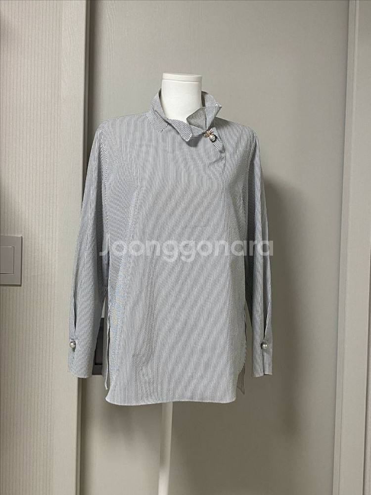 룸나인 스트라이프 블라우스--0