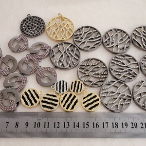 금속 펜던트 원형믹스 약 20~38미리 27개 일괄