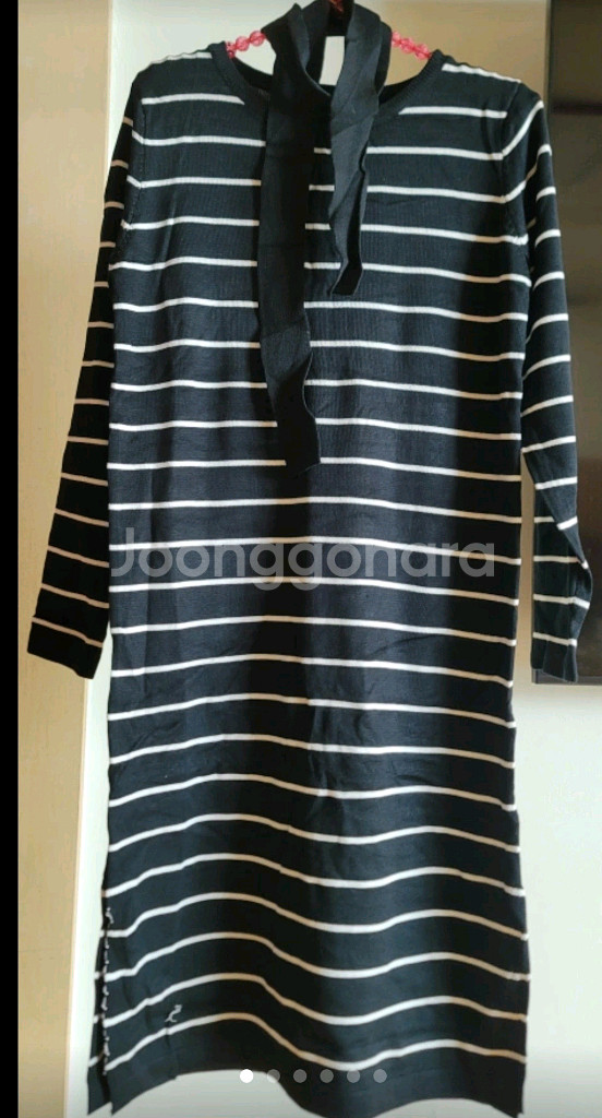 단가라 니트 미니원피스 2개--0