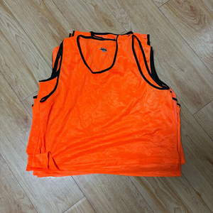 스타 팀조끼 주황색 L사이즈 16장