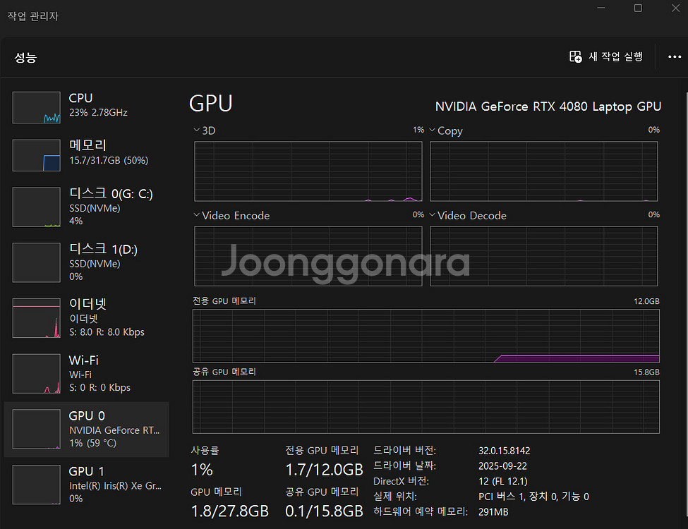 Dell Alienware x16 R1 4080 노트북--3