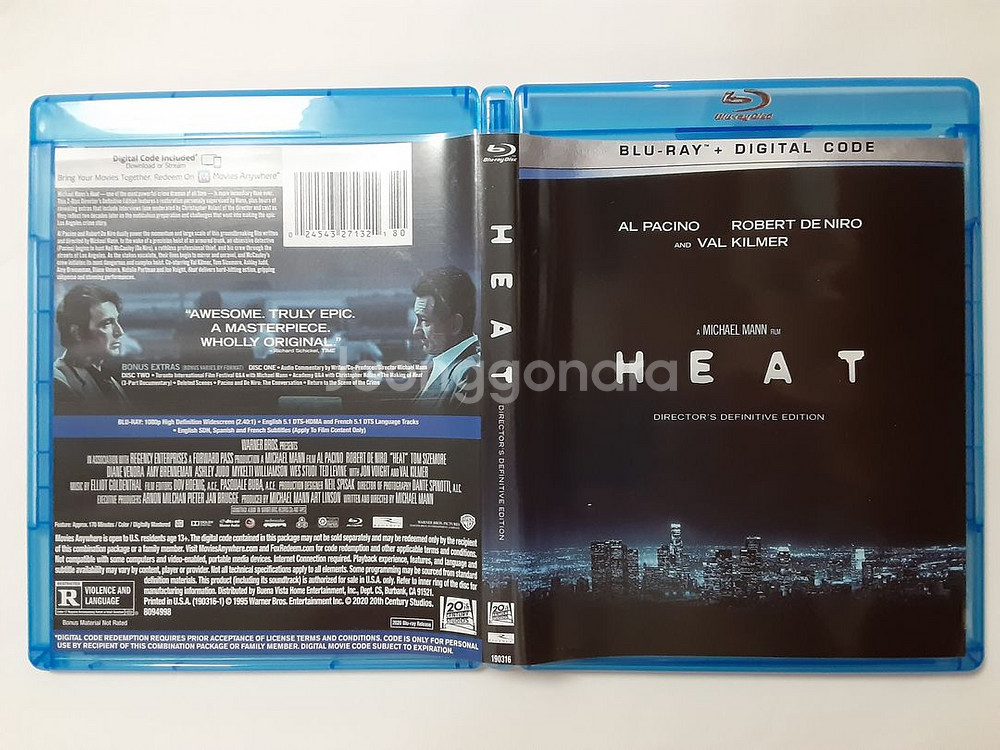 영화 히트_HEAT 블루레이 (디스크 2장)--0