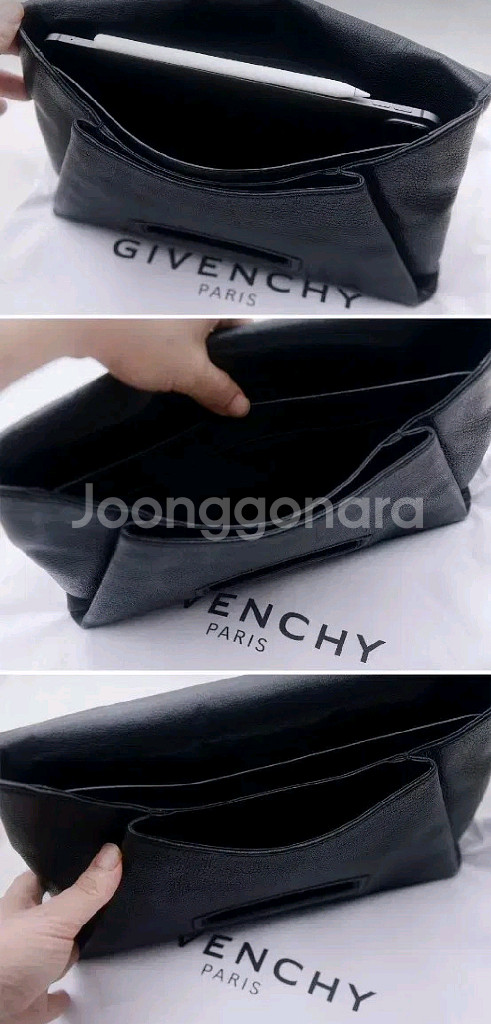 지방시 안티고나 엔벨로프 블랙 미디움 클러치백--8