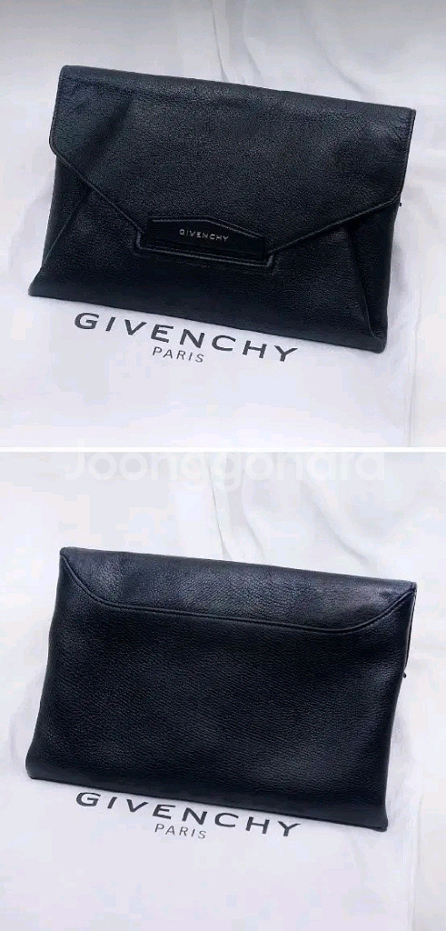 지방시 안티고나 엔벨로프 블랙 미디움 클러치백--5