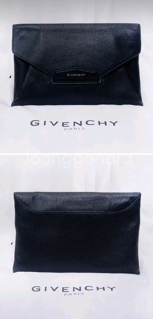 지방시 안티고나 엔벨로프 블랙 미디움 클러치백--4