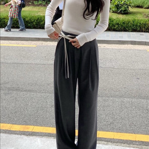 르플레인 뉴 프리미엄 슬랙스 그레이, 진주 벨트(S)