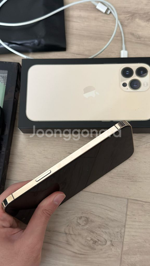 아이폰 13 Pro max 프로맥스 골드 128g--5