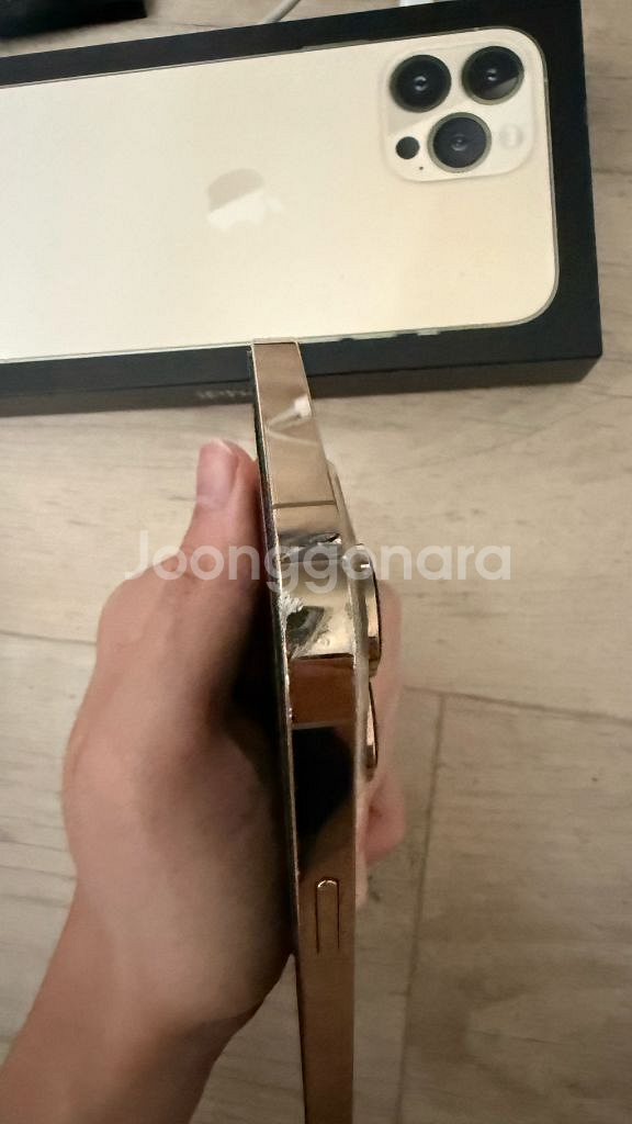 아이폰 13 Pro max 프로맥스 골드 128g--6