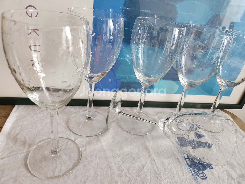 무배송)와인잔6개--1