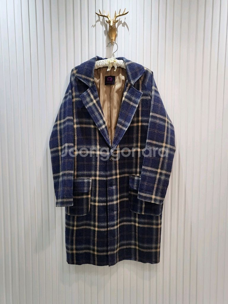[공용가능] 체크 오버핏 롱자켓 (F)--1