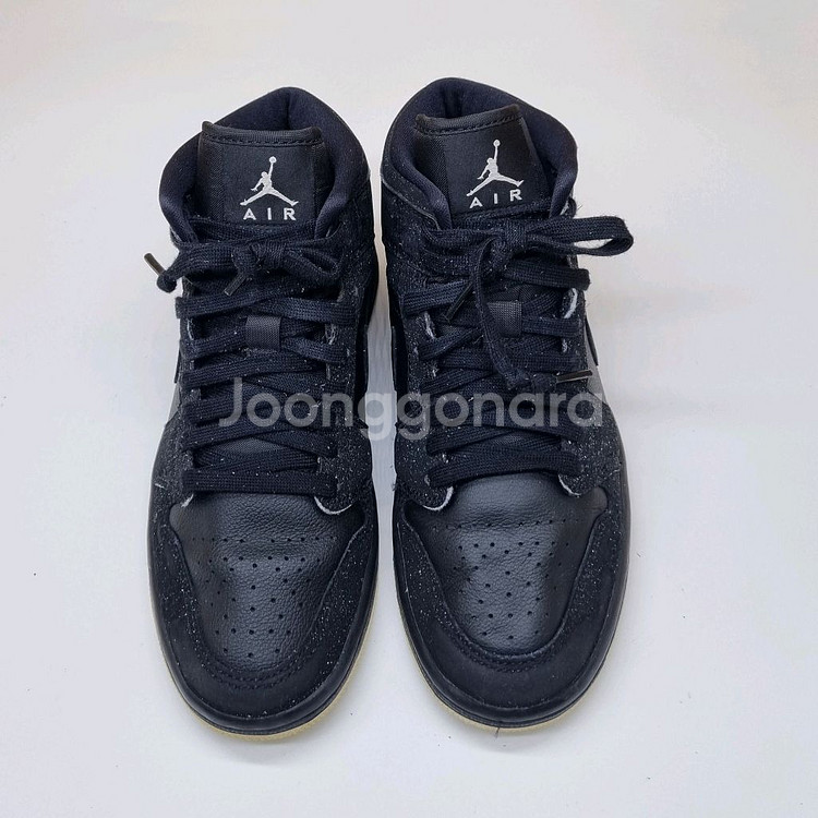 나이키 에어 조던 1 미드 올블랙235--1