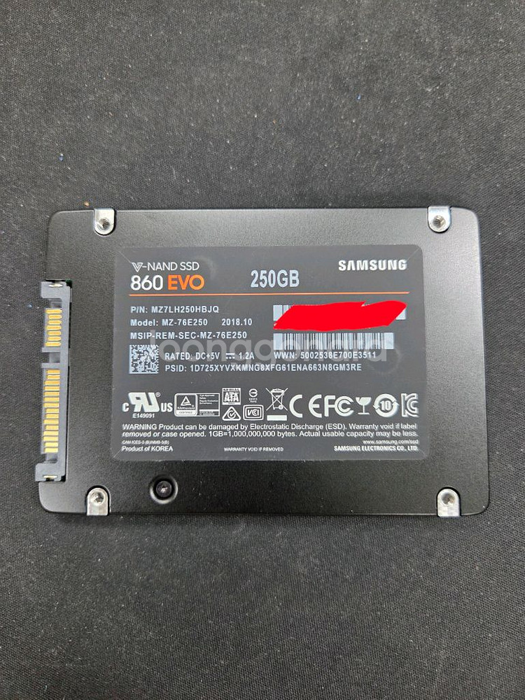 삼성 SSD 860 EVO 250GB 팝니다--0