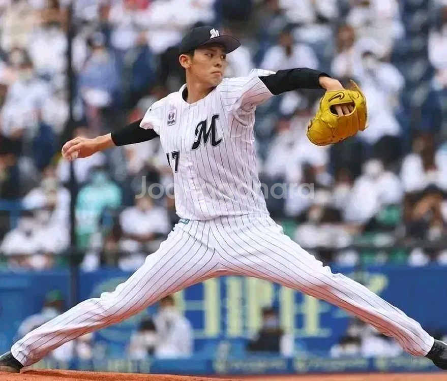 NPB 일본야구 지바 롯데 사사키로키 홈 져지 유--8