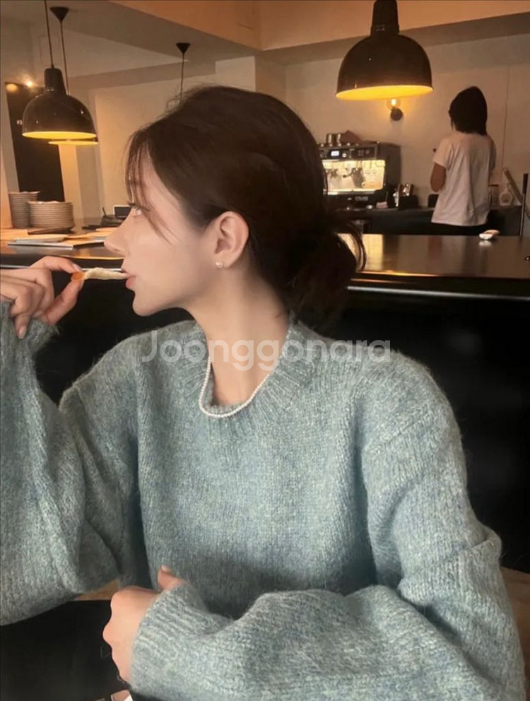 [새상품] 클래시 클래씨 믹스 울 모헤어 오버핏 니트--0