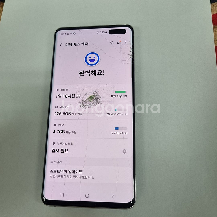 206836 삼성 갤럭시S10 5G 실버 SK 게임폰--6