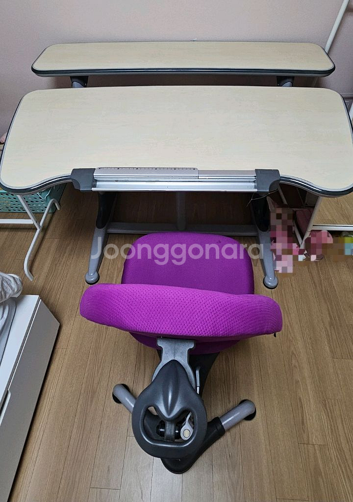 높이 조절 책상 & 의자 세트 니스툴그로우--2