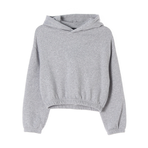[S]자라 그레이 밴딩 크롭 후디 후드티