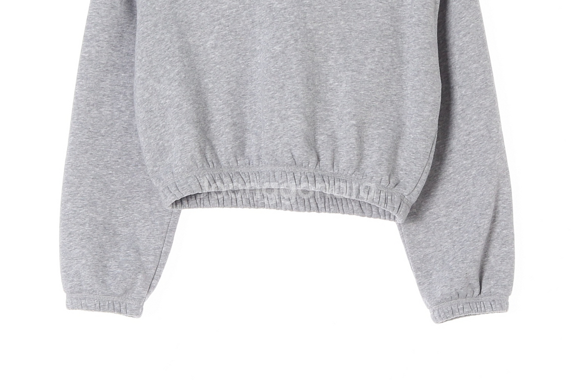 [S]자라 그레이 밴딩 크롭 후디 후드티--2