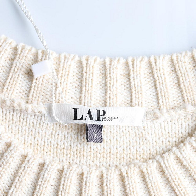 (새상품)[S]LAP랩 베이지 배색 소매 오버핏 반팔--4