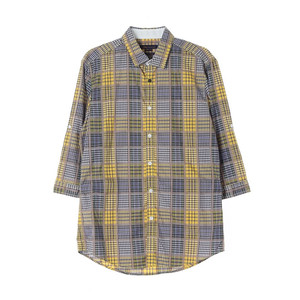 [M]질바이질스튜어트 옐로우 체크 롤업 소매 셔츠