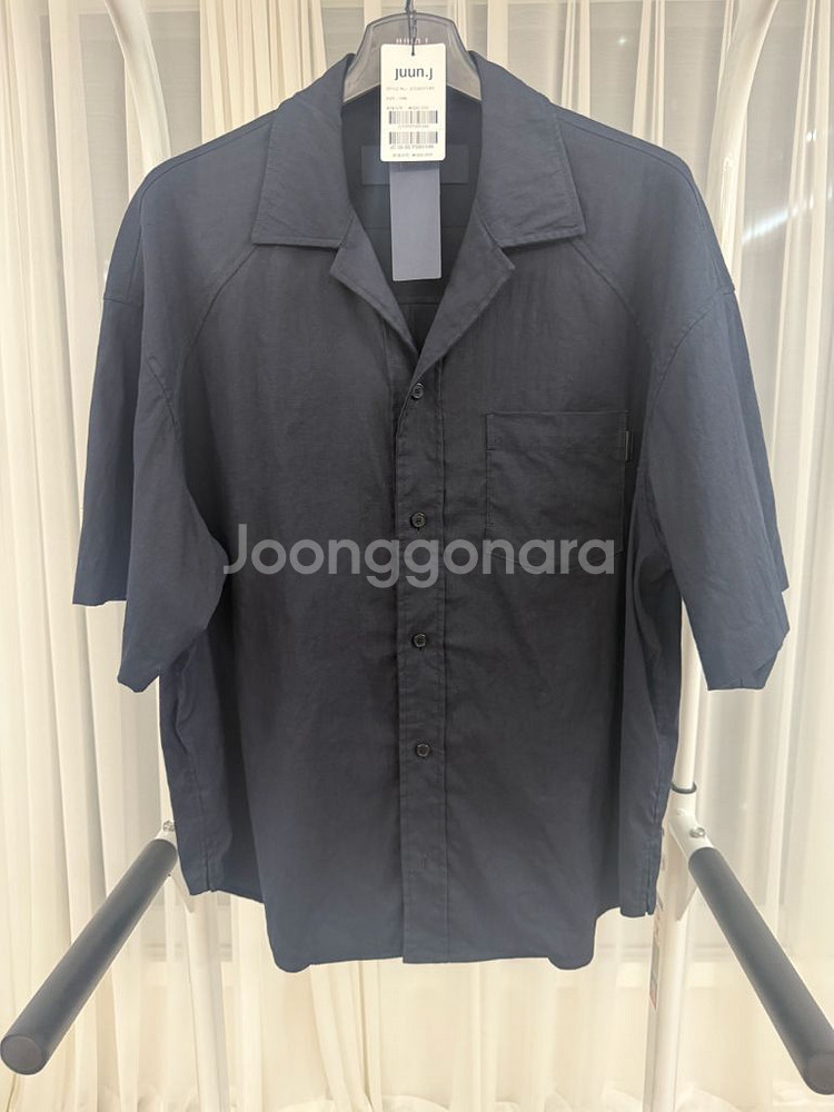 준지 서머 리넨 오픈 칼라 반팔셔츠 46사이즈 팝니다--1