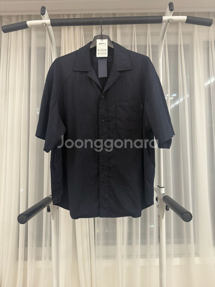 준지 서머 리넨 오픈 칼라 반팔셔츠 46사이즈 팝니다--0