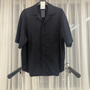 준지 서머 리넨 오픈 칼라 반팔셔츠 46사이즈 팝니다