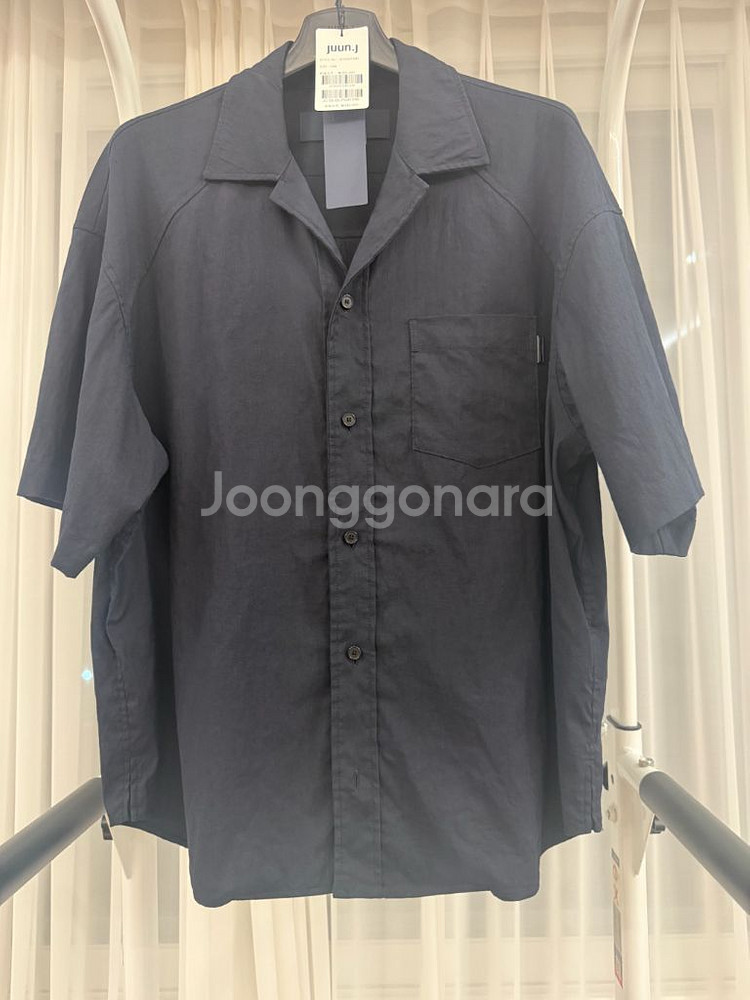 준지 서머 리넨 오픈 칼라 반팔셔츠 46사이즈 팝니다--4