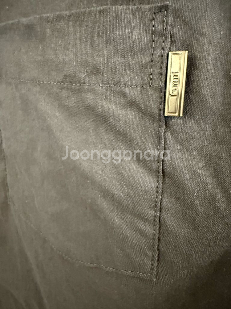 준지 서머 리넨 오픈 칼라 반팔셔츠 46사이즈 팝니다--5