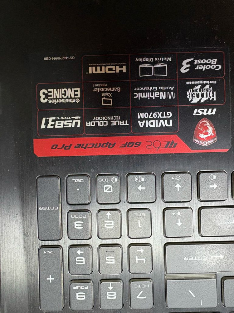 msi GE62 6QF 게이밍 노트북 급처--2