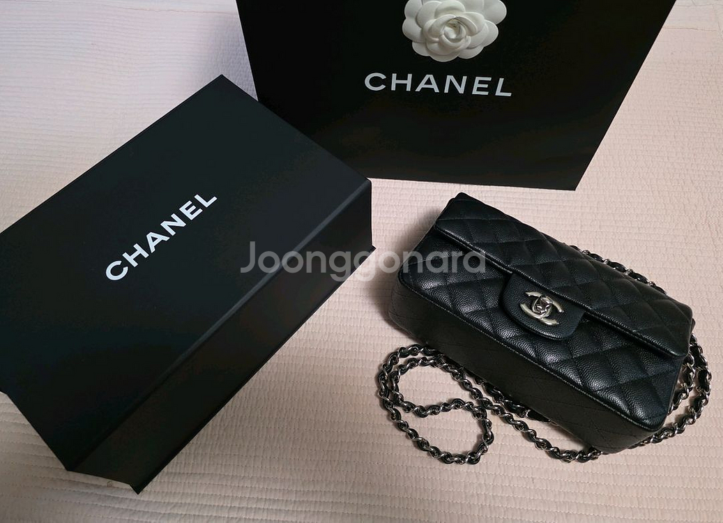 샤넬 뉴미니 캐비어 은장 26번대 백화점정품--3