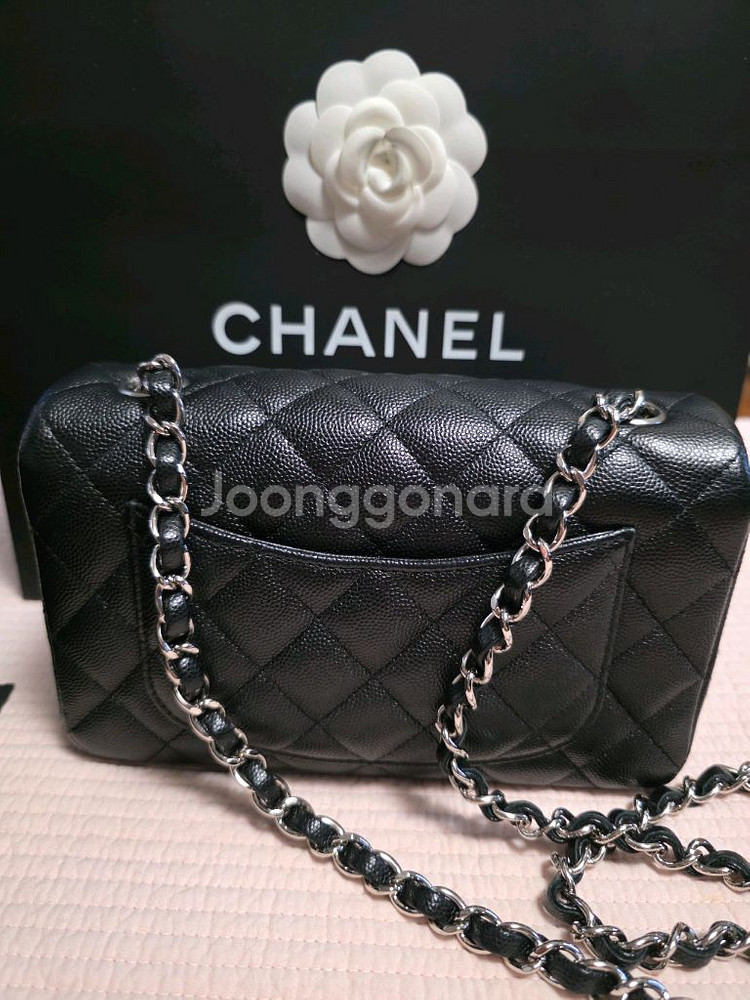 샤넬 뉴미니 캐비어 은장 26번대 백화점정품--4