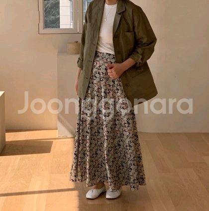 제시카무드 플라워롱스커트 66사이즈--0