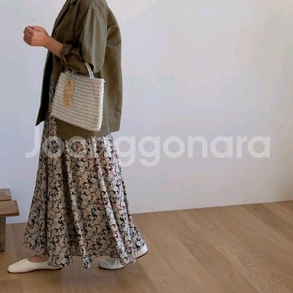 제시카무드 플라워롱스커트 66사이즈--1