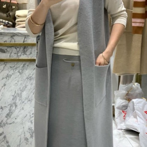 돌체비타 캐시미어 롱 베스트 새상품_보웬 블룸 어라운드