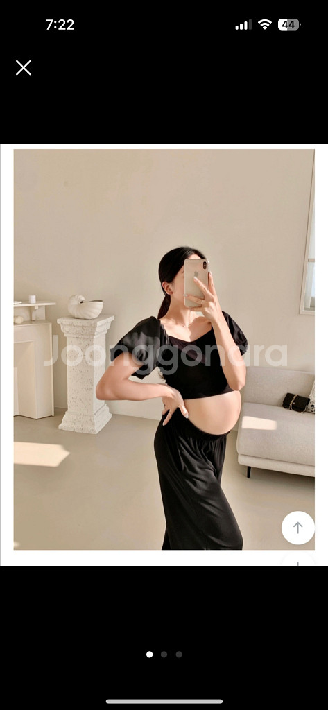 만삭크롭퍼프촬영블라우스(+사은품 크롭티)--0