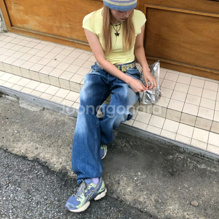 [새제품] 아식스 젤 님버스9 스톤워시/ 225--6