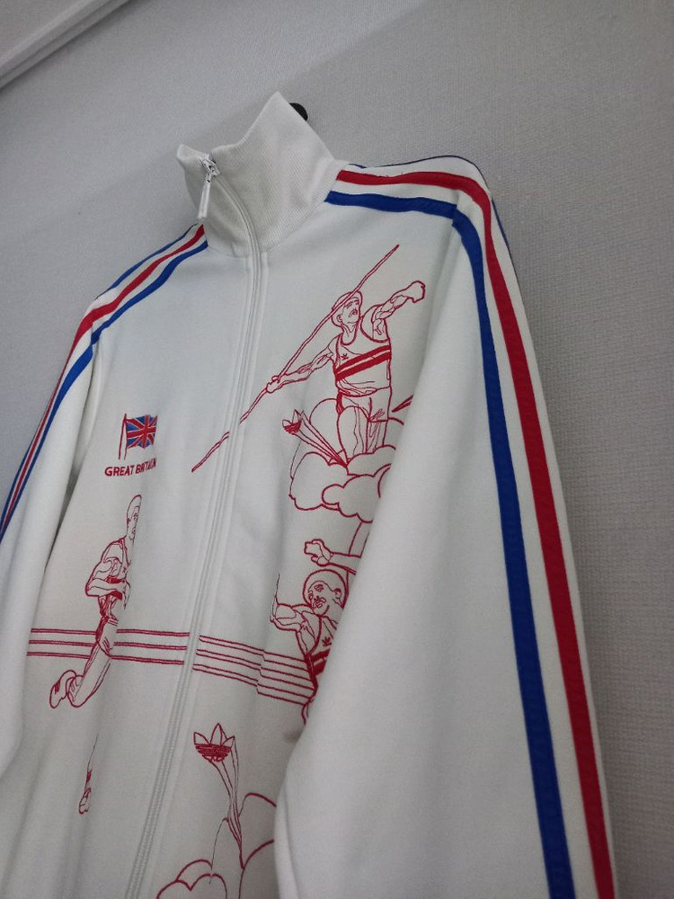 아디다스 영국 톰슨 화이트 트랙탑 저지 져지집업 90 이미지