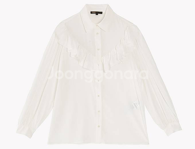 (새상품) 마쥬 실크 러플 블라우스 1사이즈--5