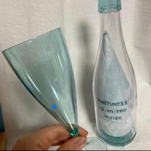 플라스틱 와인잔5개+가방