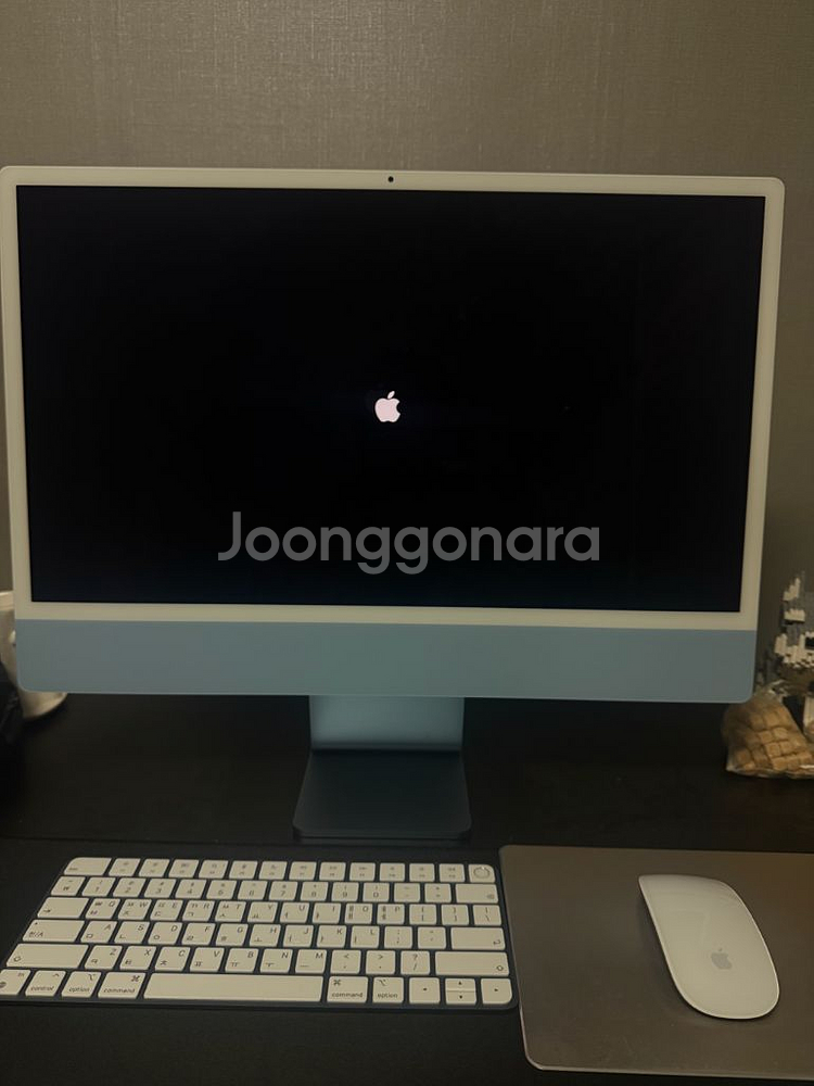 아이맥 24인치 M1 블루 박스 및 포장지 풀세트--3