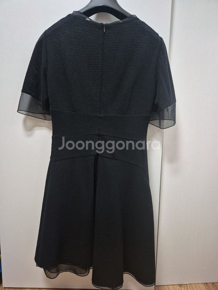 한섬 마인 오간자 원피스 하객 상견례원피스 블랙원피스--1