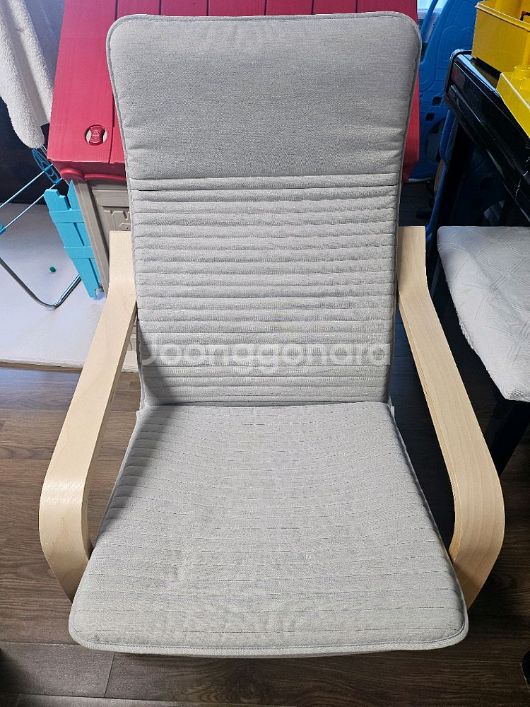 이케아 암체어 스툴 포엥 정품--0