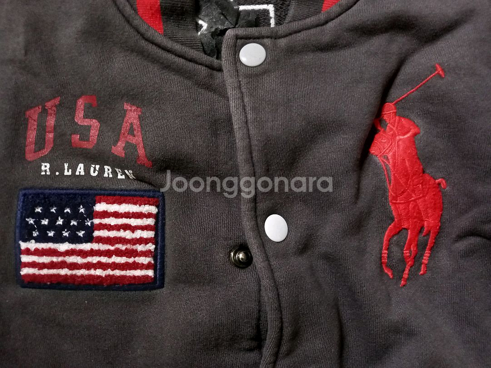 폴로 POLO 빅포니 성조기 USA 집업 바시티 자켓--2
