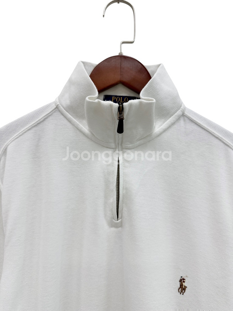 폴로 반집업 니트 화이트 (L~XL)--2