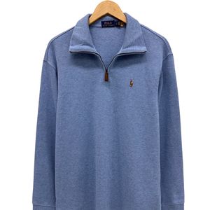폴로 QR신형 반집업 니트 스카이블루 (L~XL)