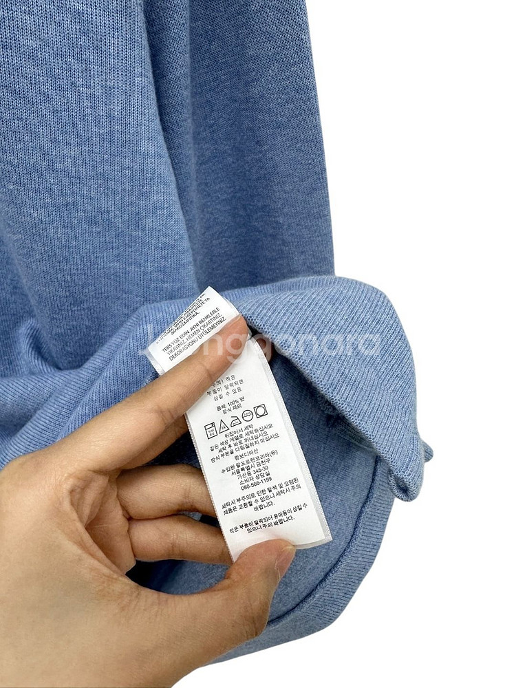 폴로 QR신형 반집업 니트 스카이블루 (L~XL)--8